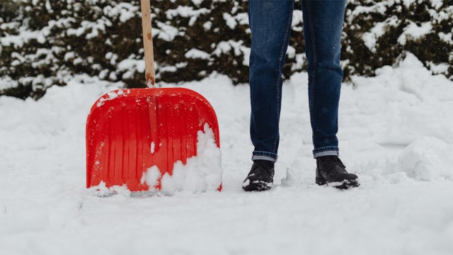 Man Shoveling Snow